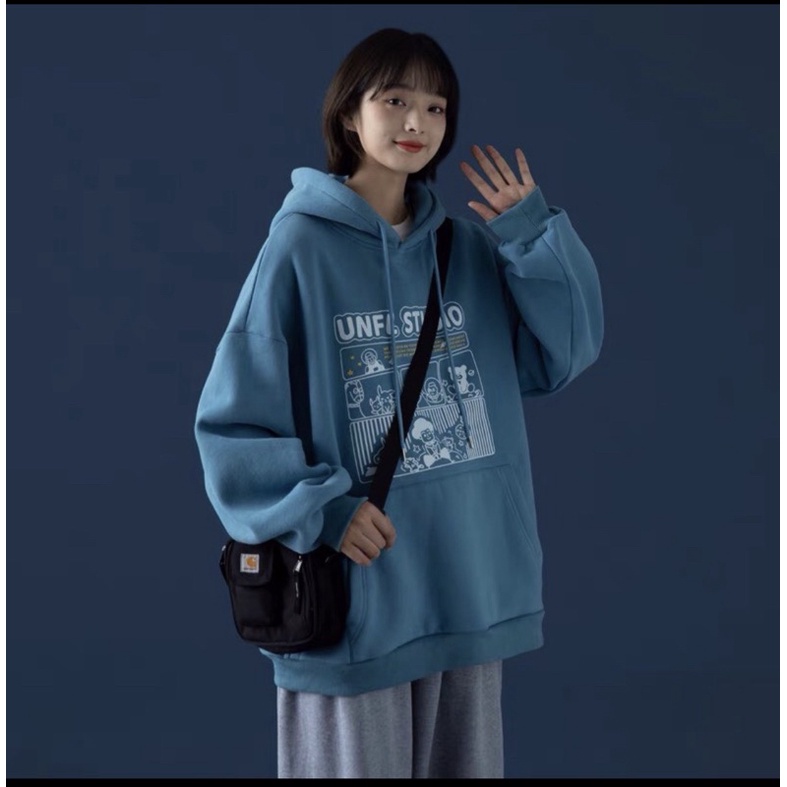 Áo Hoodie Nỉ Nam Nữ Form Rộng Unisex, Áo Hôdie Nữ STUDIO Form Rộng Tay Phồng Nhiều Màu | BigBuy360 - bigbuy360.vn