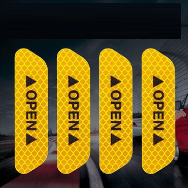 Bộ 4 Decal Phản Quang Cảnh Báo Mở Cửa | BigBuy360 - bigbuy360.vn