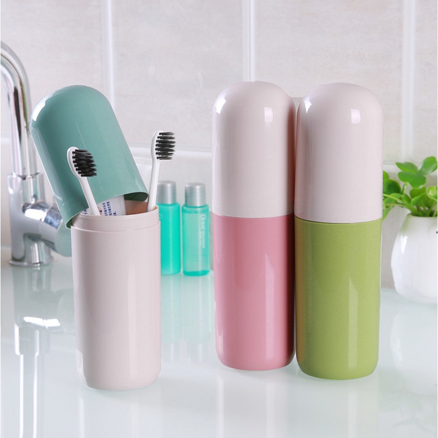 [Tổng Kho Sỉ] Hũ Hộp Đựng Bàn Chải Và Kem Đánh Răng Kiểu VIÊN THUỐC (Kiêm 2 Cốc) - Khi Đi Du Lịch, Công Tác