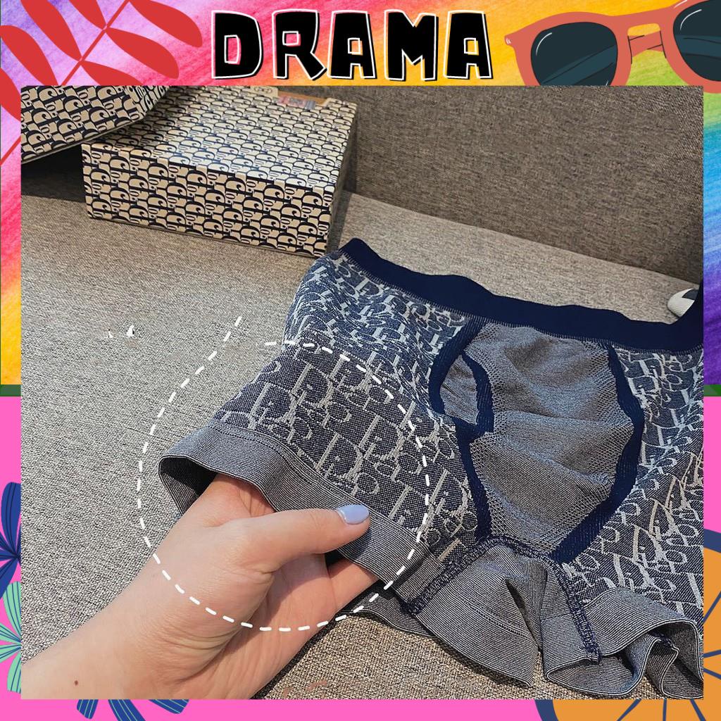 Quần sịp đùi nam quần lót nam boxer Siêu cấp Co giãn không giới hạn Free size (55-125Kg) Quà tặng chính hãng DRAMA boxer