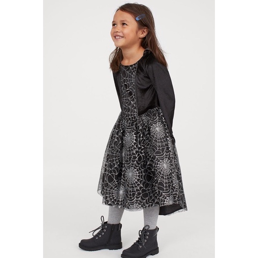 Váy Hoá Trang Bé Gái Vamprire Đen HaM