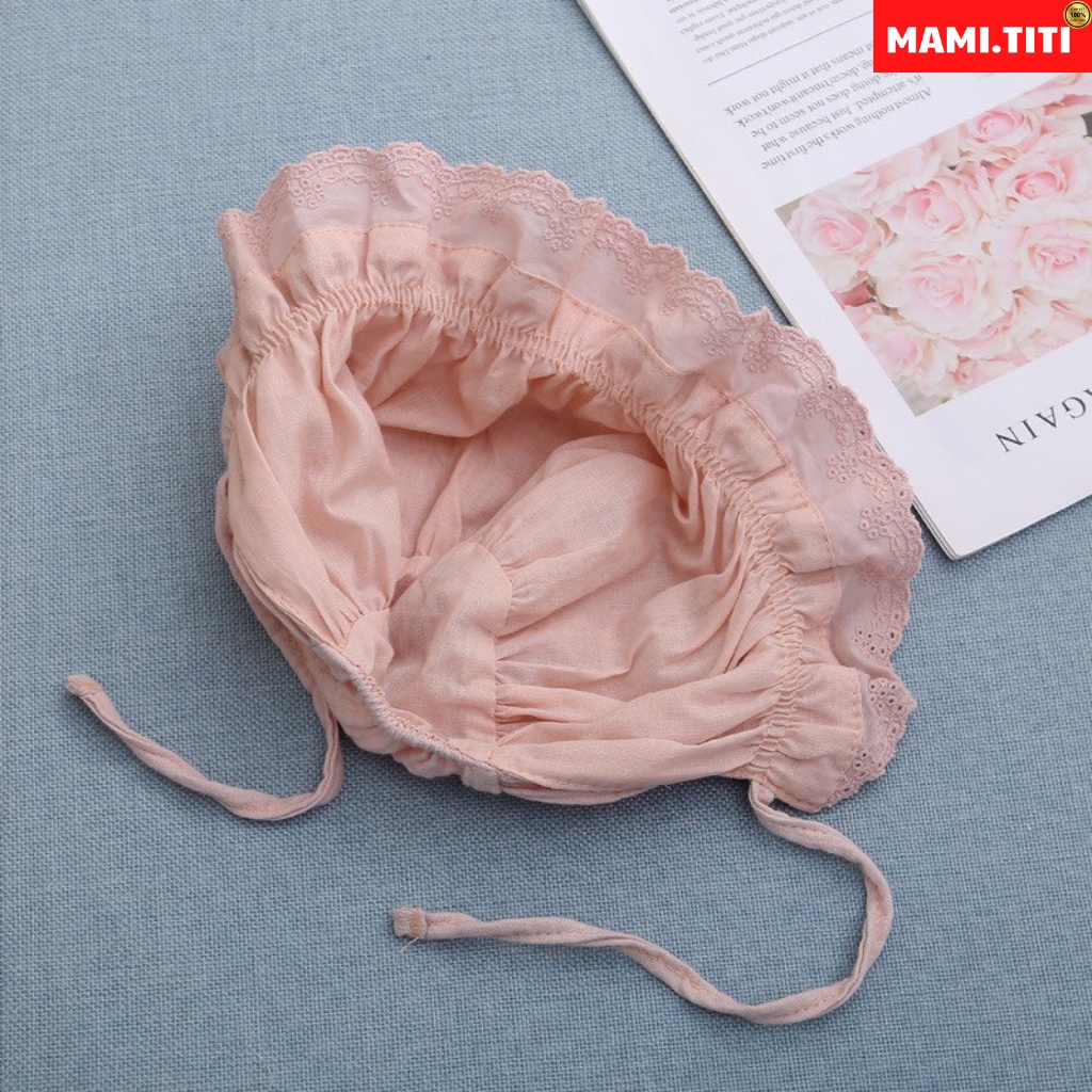 Mũ cho bé gái, MŨ VẢI TIỂU THƯ CHO BÉ GÁI BẢO VỆ BÉ KHỎI ÁNH NẮNG MẶT TRỜI