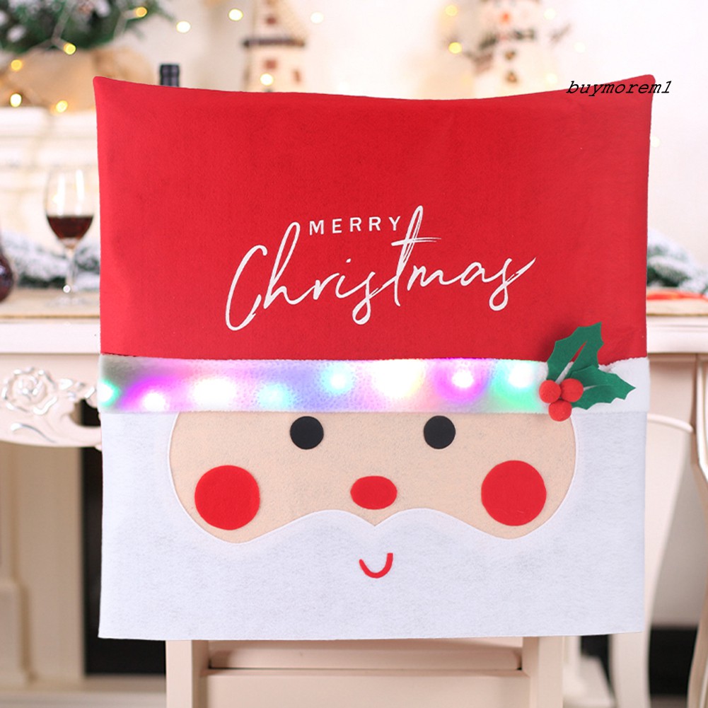 Set 4 Bọc Lưng Ghế Hình Ông Già Noel