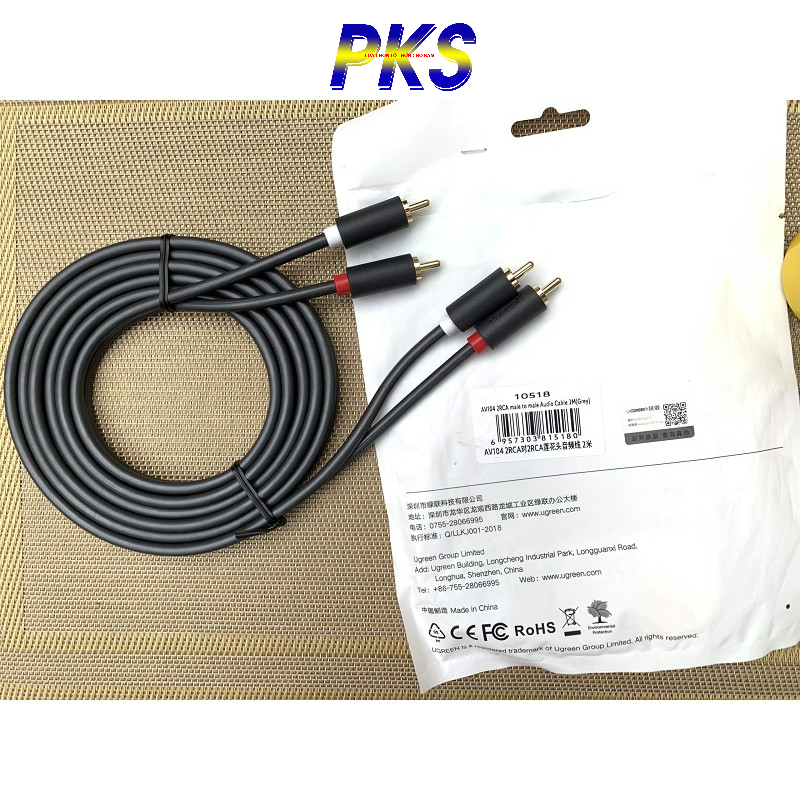 Dây cáp AV 2 đầu RCA dài 1.5M Ugreen 10517