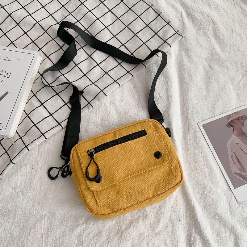 Túi Đeo Chéo Mini Bằng Vải Canvas Phong Cách Nhật Bản Dành Cho Nữ