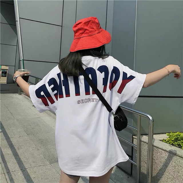 Áo phông Ulzzang trắng size M-2XL, hình thật