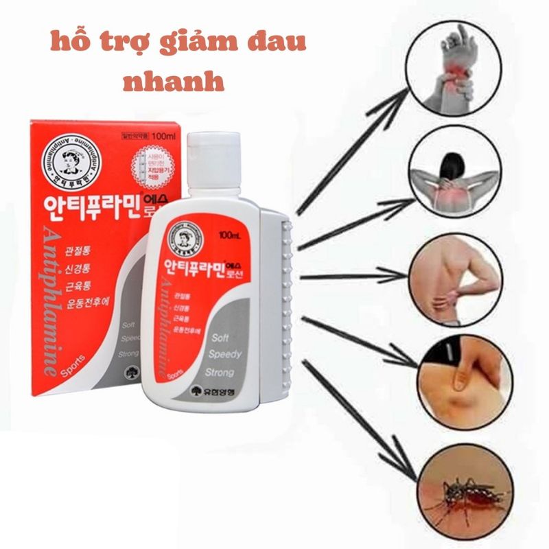 Dầu nóng Hàn Quốc Antiphlamine chai 100ml Lăn Massage cơ thể
