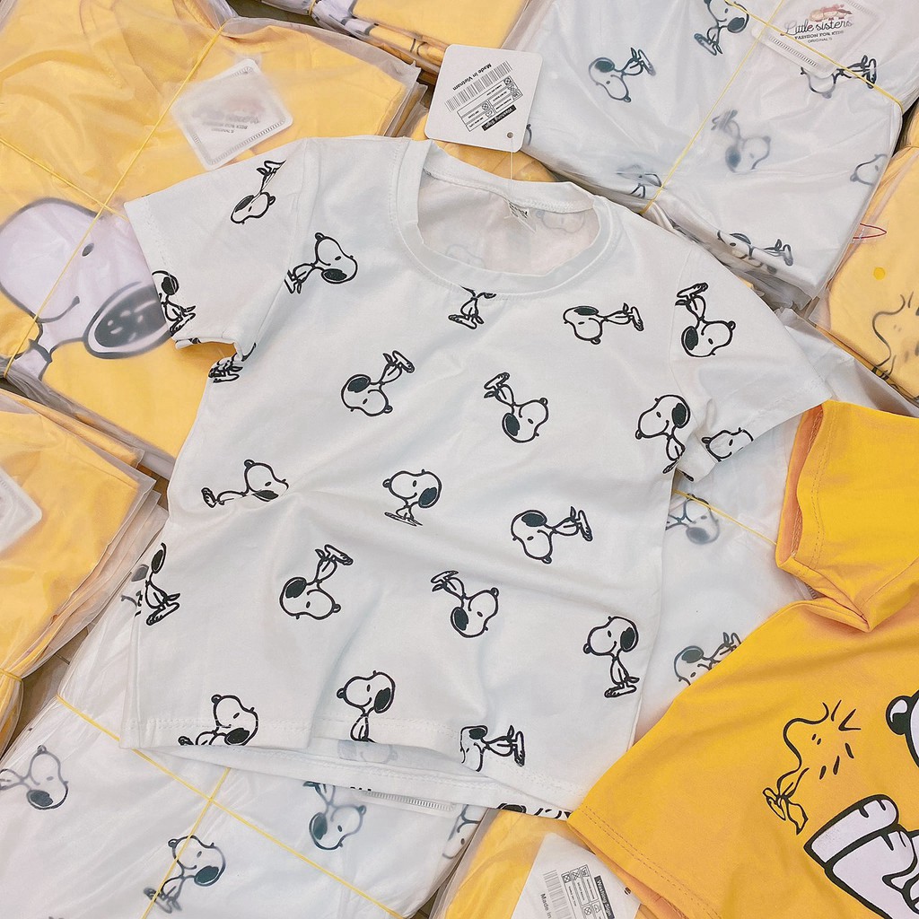 Áo Phông Cộc Tay Cổ Tròn In Hình Cún Snoopy [A06-2021] - Babi mama