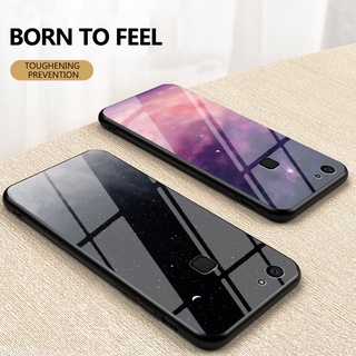 Vỏ thiết kế bầu trời đầy sao VIVO 1718 Ốp Điện Thoại Mặt Kính Cường Lực Họa Tiết Bầu Trời Đầy Sao Cho For VIVO1718