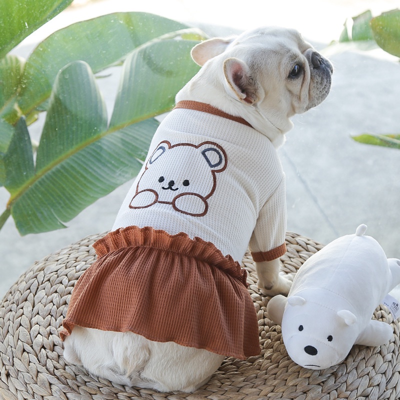 Đầm Hóa Trang Gấu Dễ Thương Cho Cún Cưng Shih Tzu