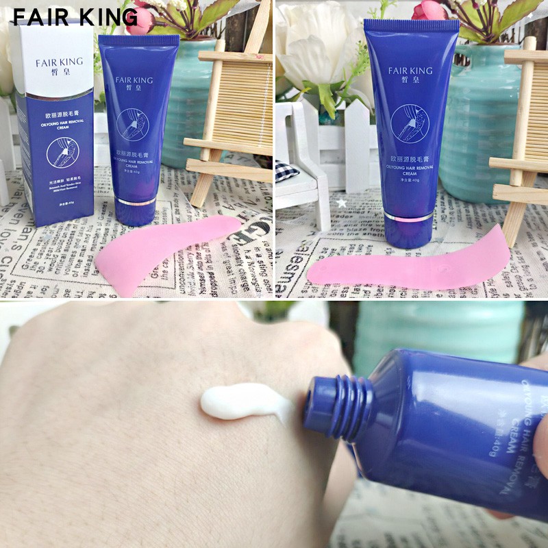 (hàng Mới Về) Kem Tẩy Lông Vùng Dưới Cánh Tay / Chân Chiết Xuất Thảo Dược Fair King 40g Không Gây Đau Cho Nam Và Nữ