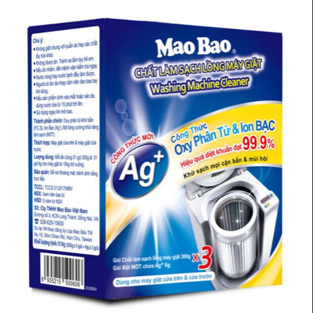 Bột vệ sinh làm sạch lồng giặt Mao Bao 300g