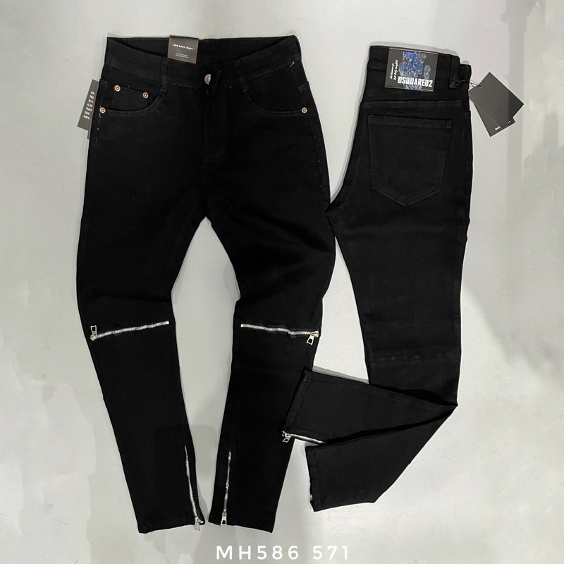 Quần Bò Ống Côn Khoá Ống - Quần Jean Khoá Zip Nam