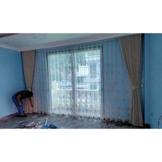 Vải rèm voan thêu