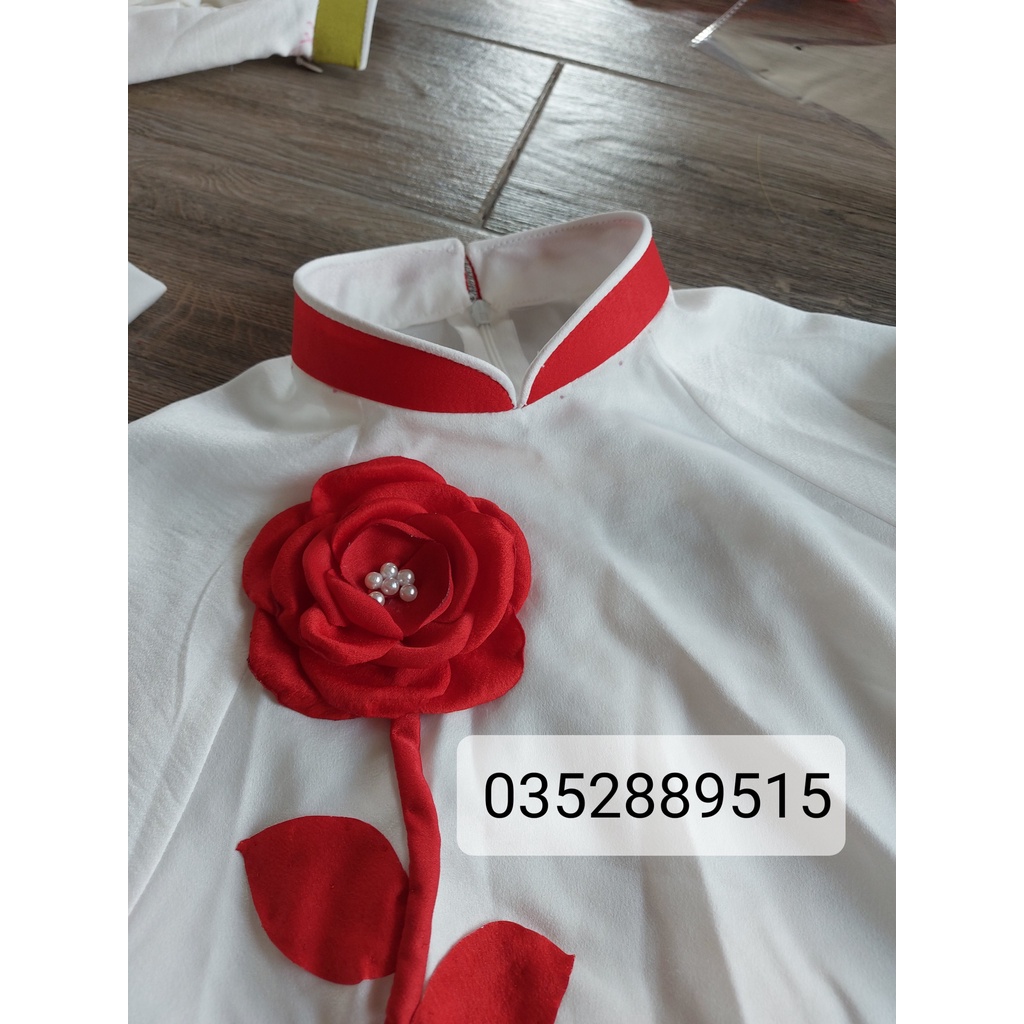 Bộ Áo Dài Tây Thi Đính Hoa- Áo Dài Cà Ri