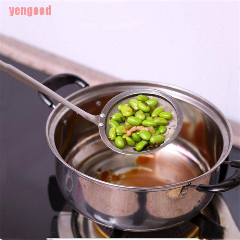 Rây Lọc Thức Ăn Bằng Thép Không Gỉ Tay Cầm Dài Tiện Lợi