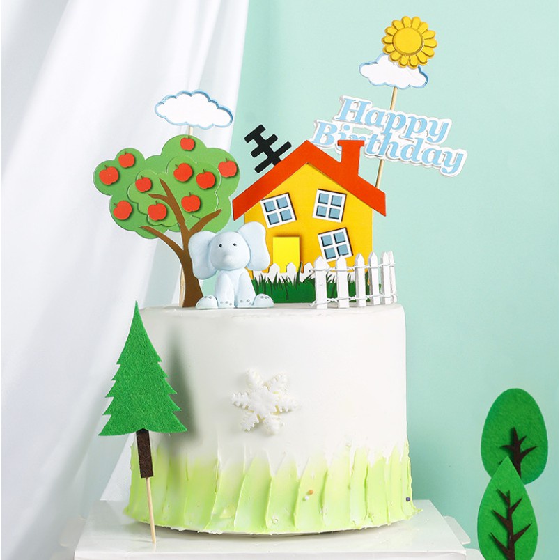 Animal Cake Topper Theme Birthday Party Cake Decoration for Kids Series