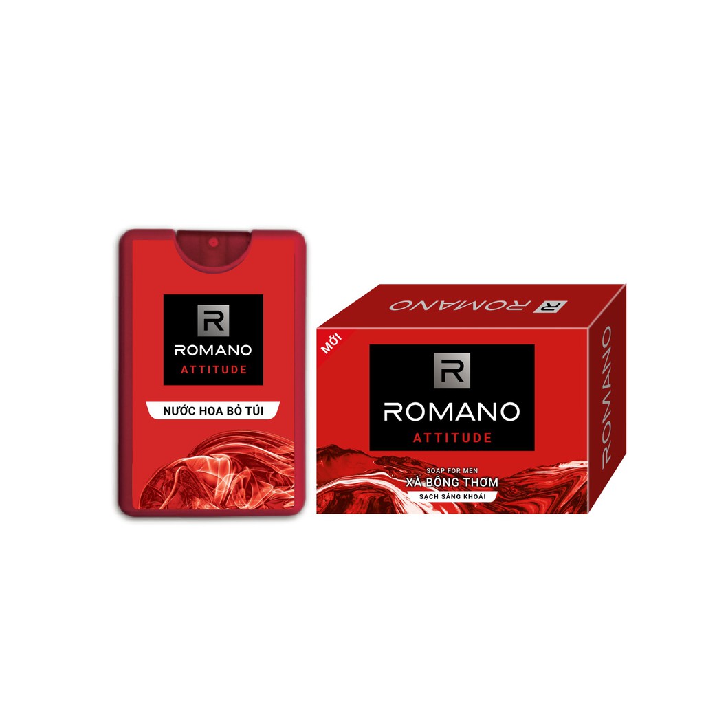 [GIFT] Nước hoa bỏ túi Romano Attitude 18ml + Xà phòng Romano Attitude 90g