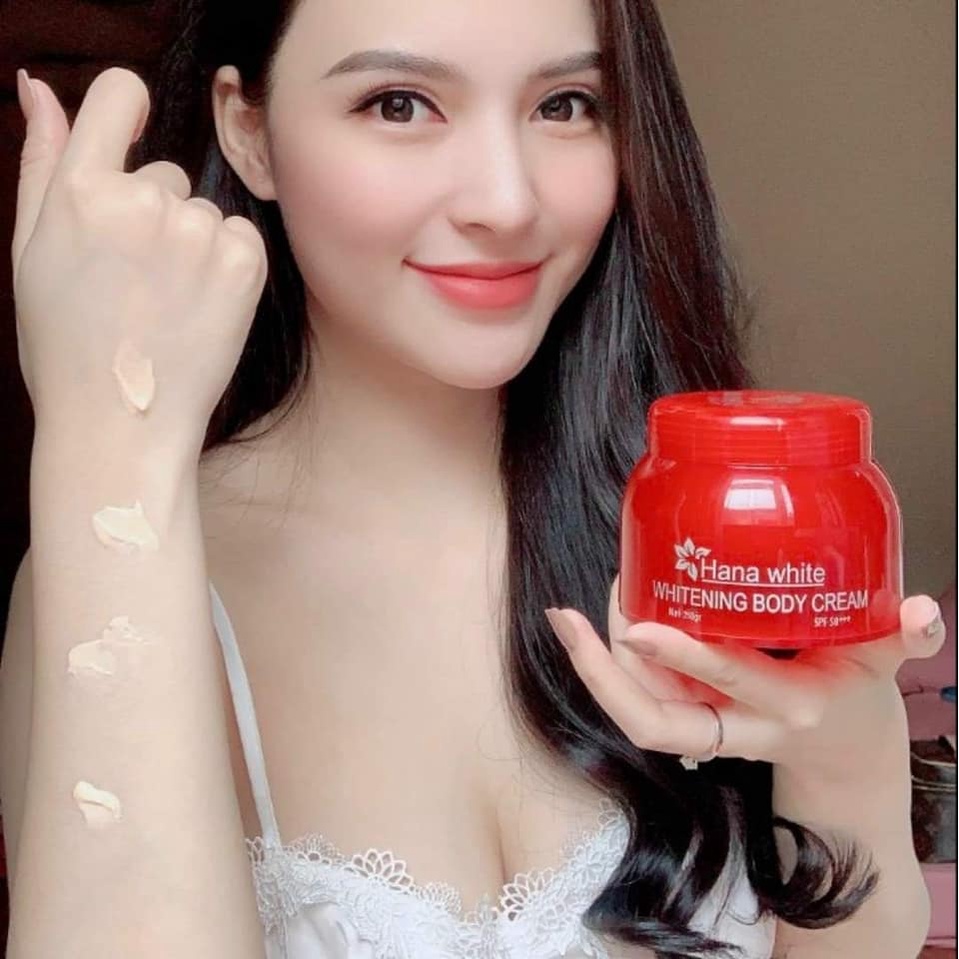 Kem body Diamond Hana White dưỡng trắng da toàn thân chống nắng giữ ẩm Whitening body cream 250g