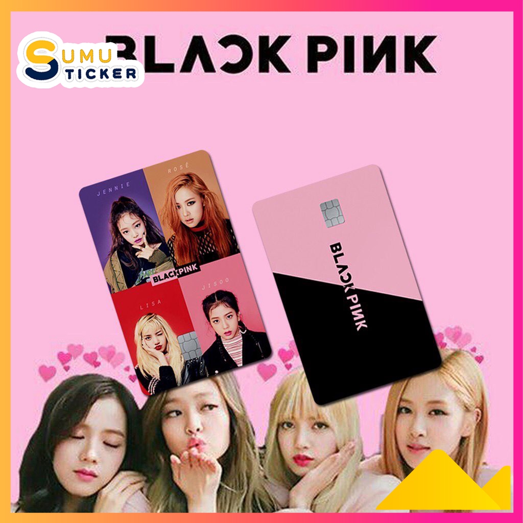 Skin Thẻ ATM - Chủ đề BLACK PINK - Miếng Dán ATM, Thẻ Xe, Thẻ Từ, Thẻ Chung Cư,... Chống Xước - Chống Nước