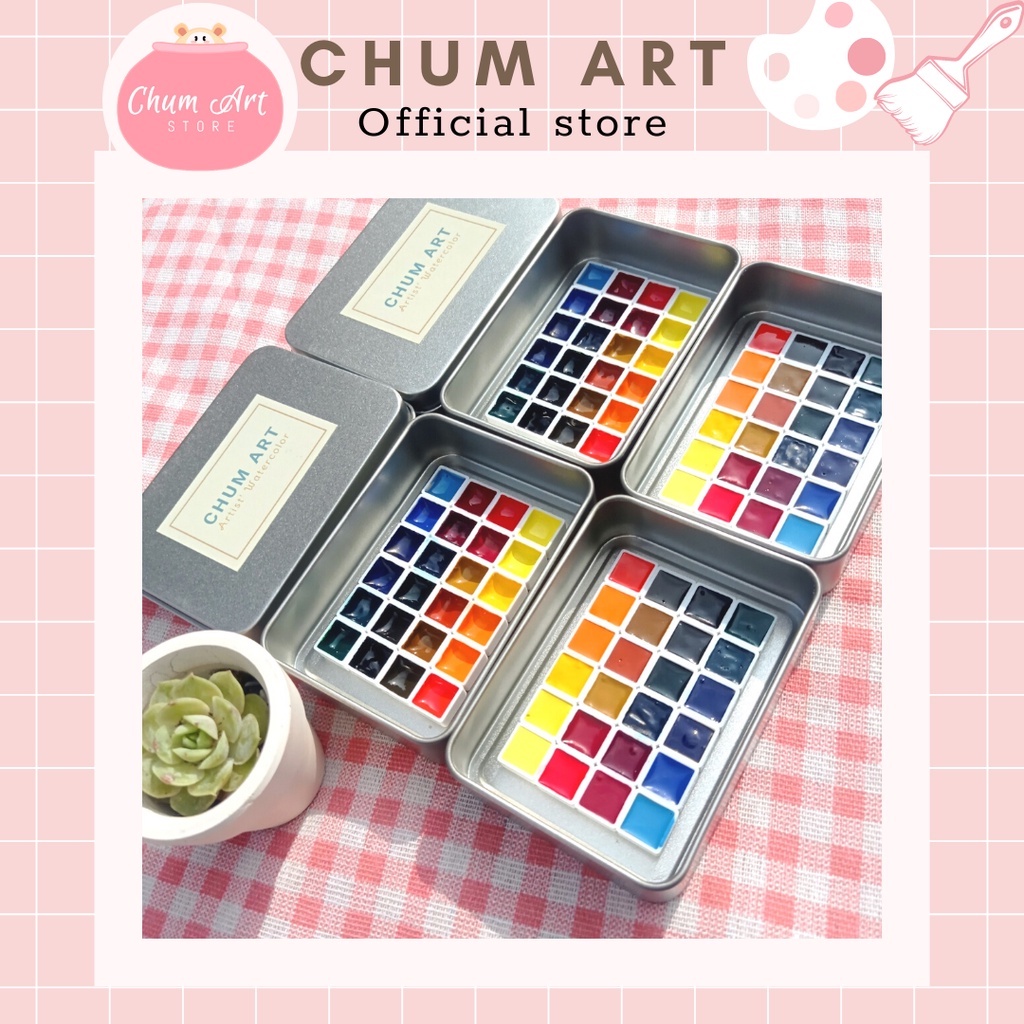 Chum Art -Bộ 24 màu nước White nights Nga hạng hoạ sĩ cao cấp
