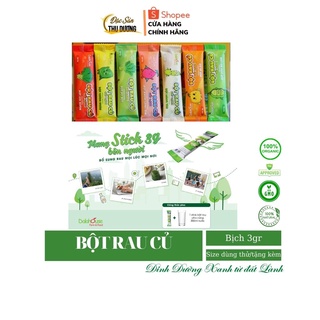 Bột rau củ hữu cơ nguyên chất sấy lạnh Dalahouse gói 3gr dùng thử