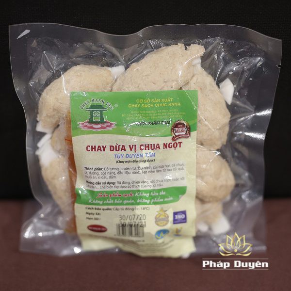 [HN] Thực phẩm chay - Chay Dừa Vị Chua Ngọt (Sườn Chay Khô), Gói 250g