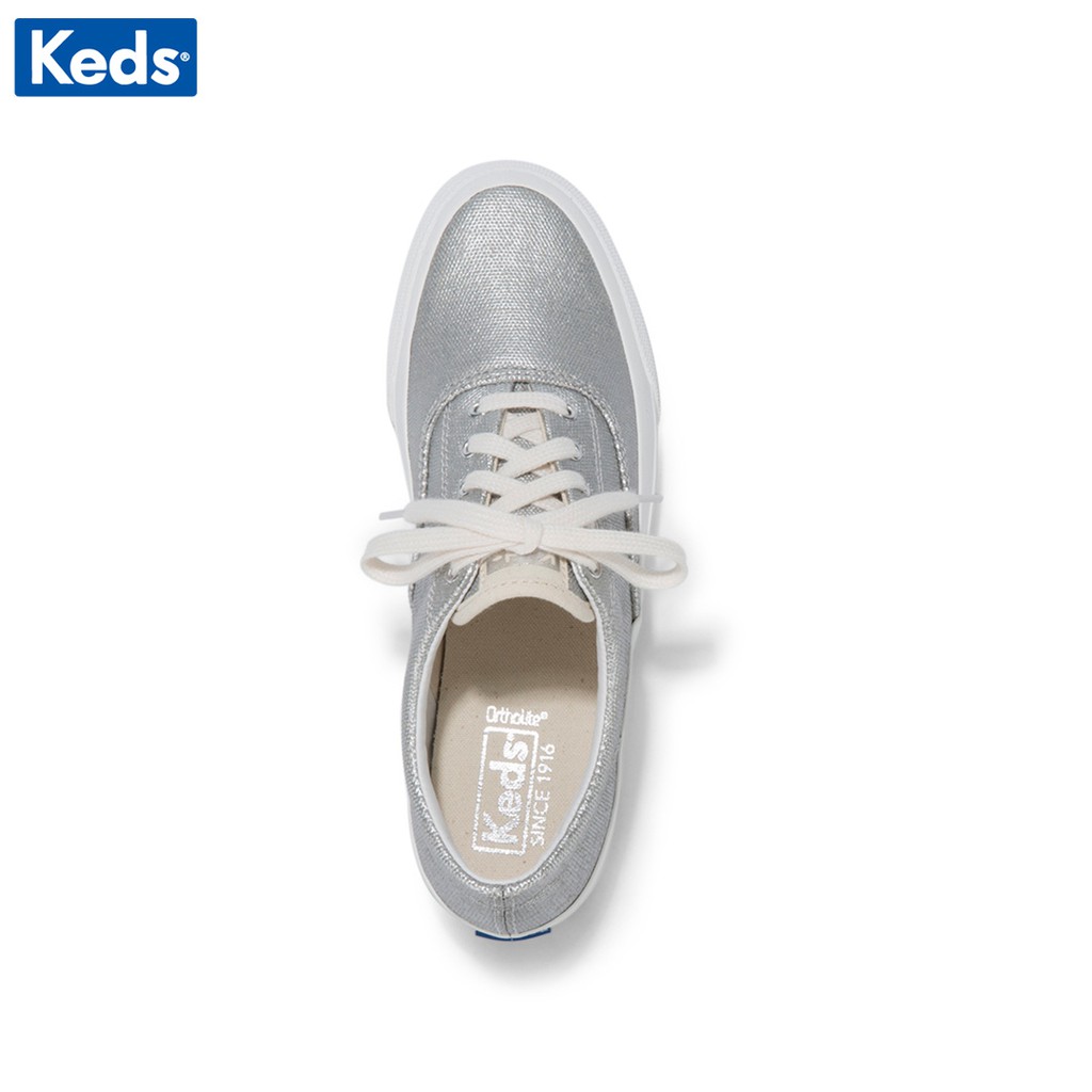 Giày Keds Nữ - Anchor Matte Brushed Canvas Silver - KD059233