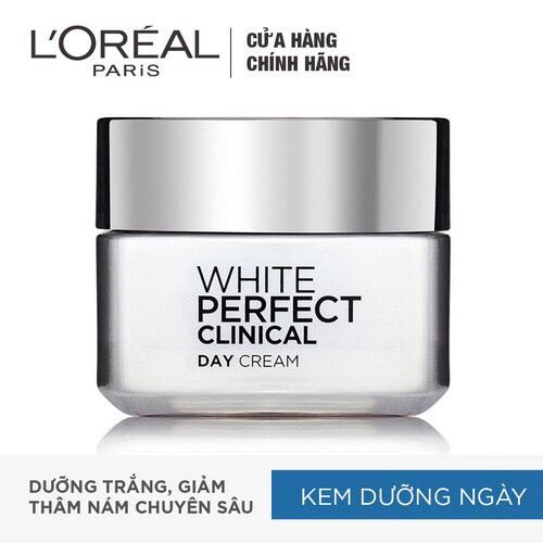 Kem Dưỡng Da Trắng Mịn Và Giảm Thâm Nám Ban Ngày L'Oreal Paris White Perfect Clinical SPF19/PA+++ 50ml