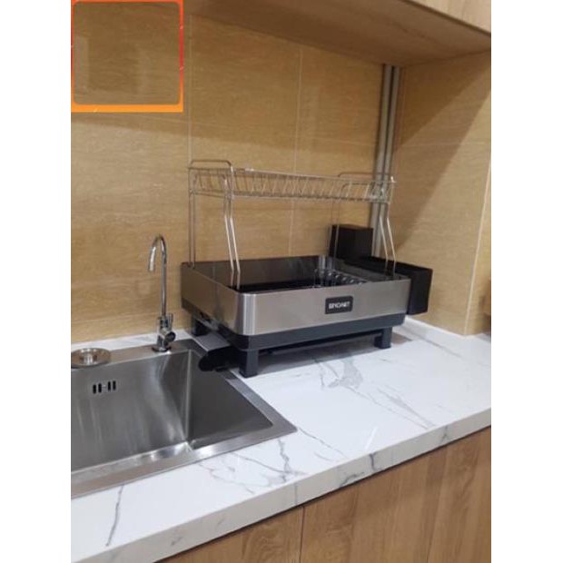 Kệ để bát,chén đĩa ,đũa thìa INOX SINOART 2 tầng cao cấp