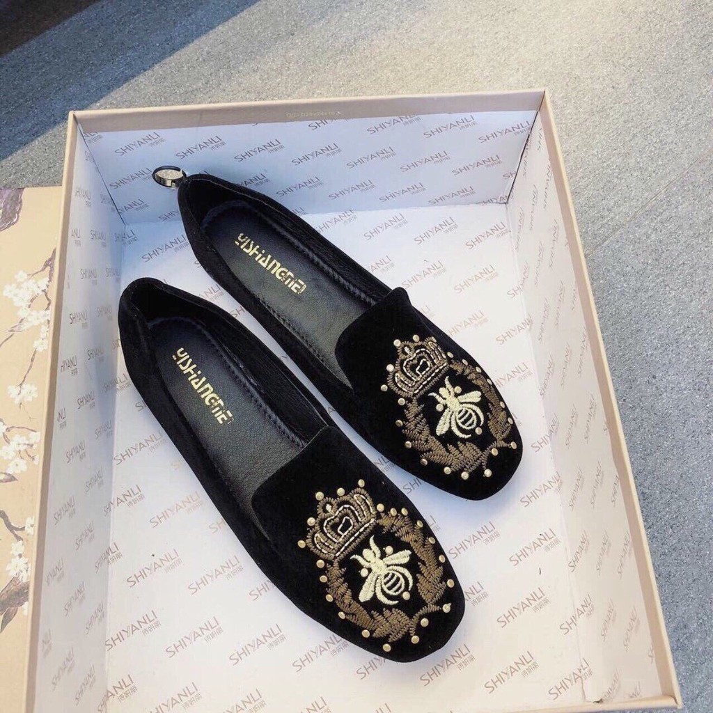 ] Giày búp bê ong thêu mẫu mới