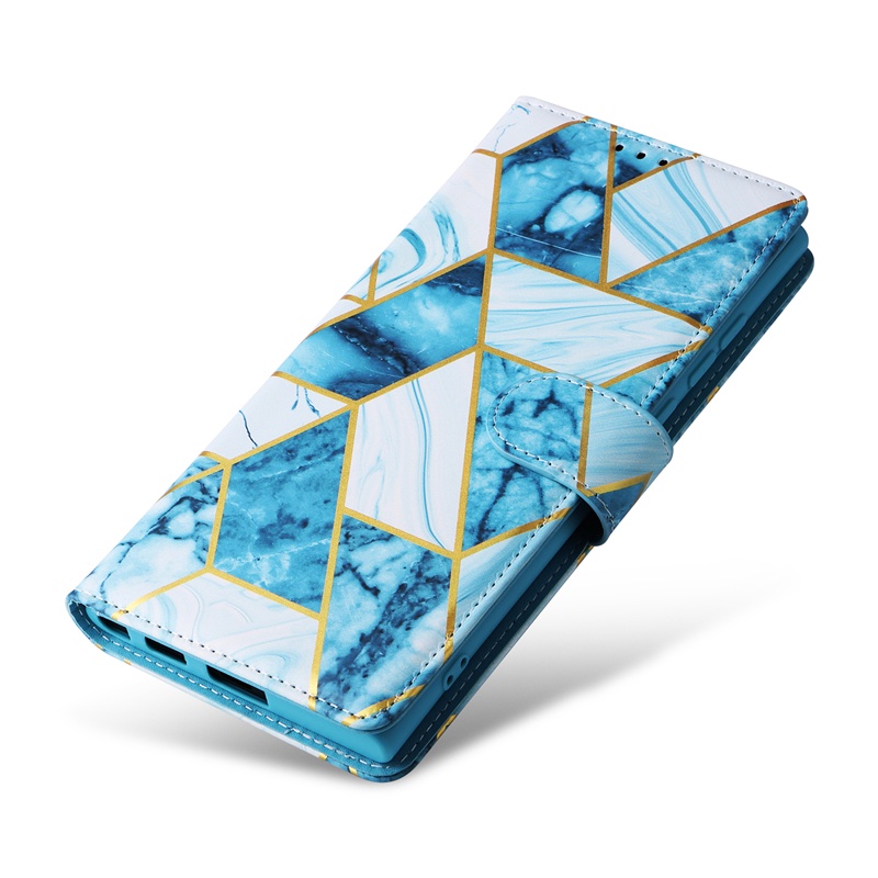 Vỏ đẹp! Ốp Điện Thoại Da Gập Hoa Văn Cẩm Thạch Dành Cho Samsung Galaxy S22 S21 S20 FE Ultra S10 Plus