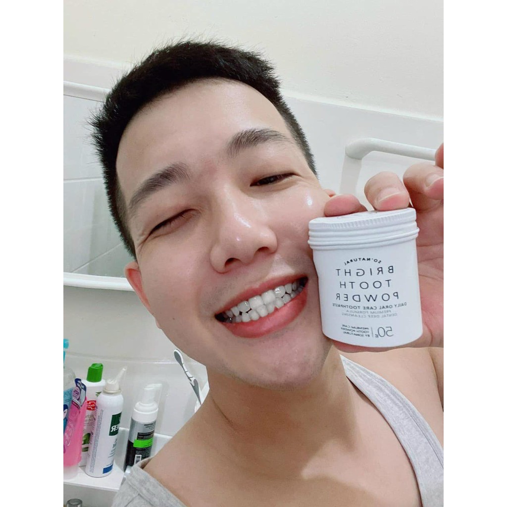 Bột trắng răng BRIGHT TOOTH POWDER SO'NATURAL - 50g