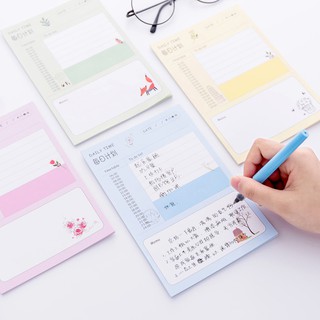 Tập giấy ghi chú lịch trình ngày và tuần bản lớn siêu xinh