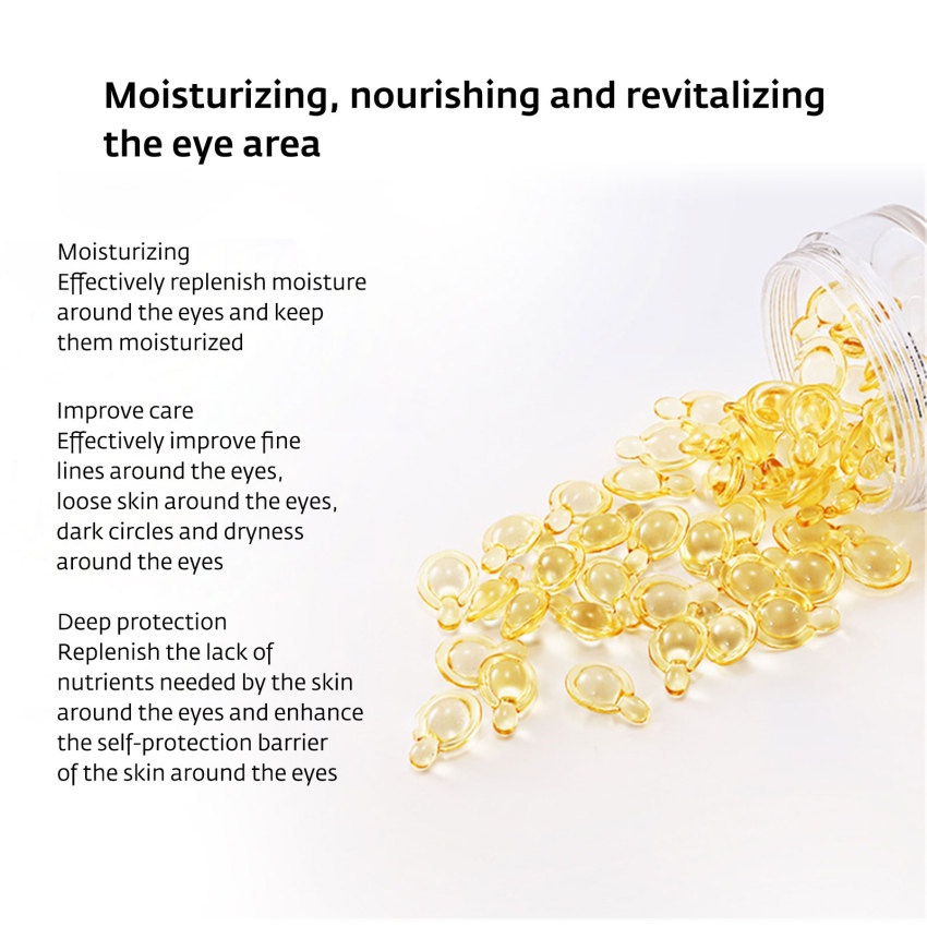 Kem Dưỡng Da Mắt Dạng Viên Nang Chứa Vitamin E Placenta Dưỡng Ẩm Chống Bọng Mắt Chống Nếp Nhăn Lão Hóa Xóa Mờ Quầng Thâm Hiệu VENZEN 30