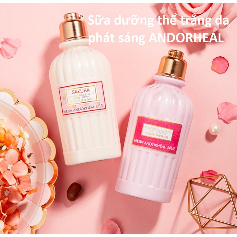 (Phiên bản mới)Sữa DƯỠNG THỂ PHÁT SÁNG LẤP LÁNH ANDORHEAL 250ML