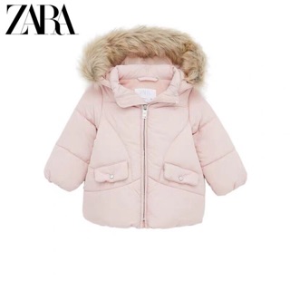 Áo khoác Zara mũ lông