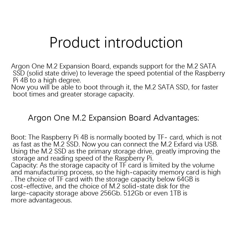Bảng Mạch Mở Rộng Argon One M.2 Usb 3.0 Sang M.2 Sata Ssd Adapter Cho Raspberry Pi 4b