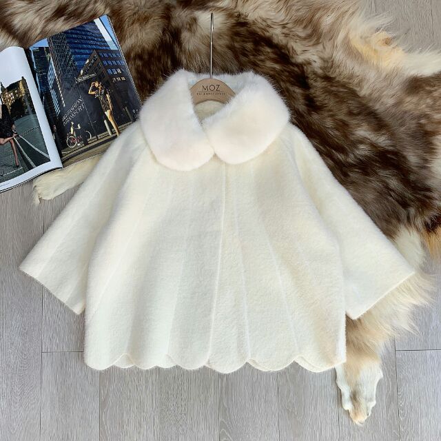 (TOP BÁN CHẠY) sẵn 2 days 2 màu Áo khoác dạ len cổ lông trắng cánh dơi/ Áo KHOÁC len ép cổ lông NỮ DÁNG lửng  CROTOP | BigBuy360 - bigbuy360.vn