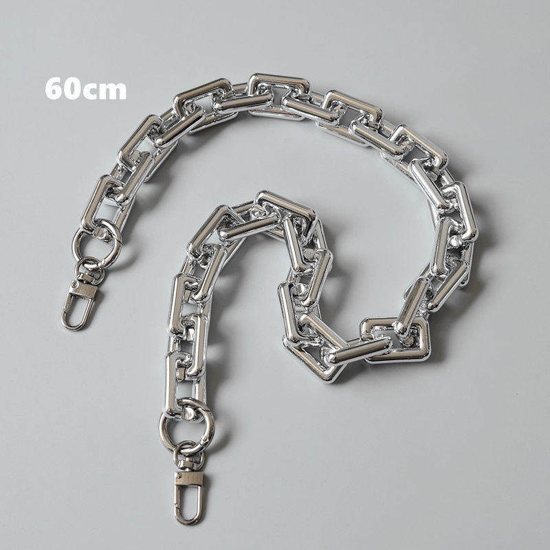 Dây Đeo Túi Xách Bằng Acrylic Màu Bạc Thời Trang