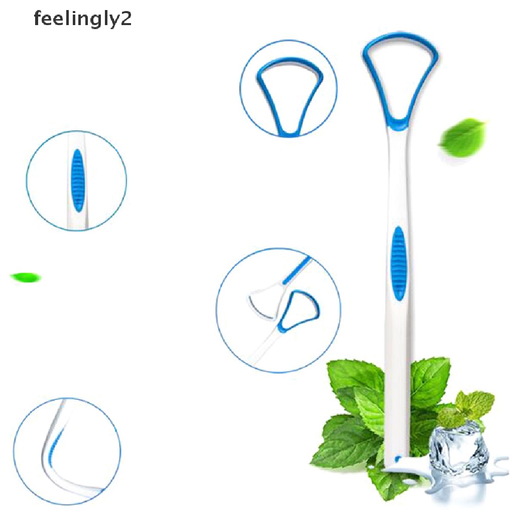 [feel] Dụng Cụ Vệ Sinh Lưỡi Răng Miệng Bằng Nhựa Chăm Sóc Răng Miệng (f)