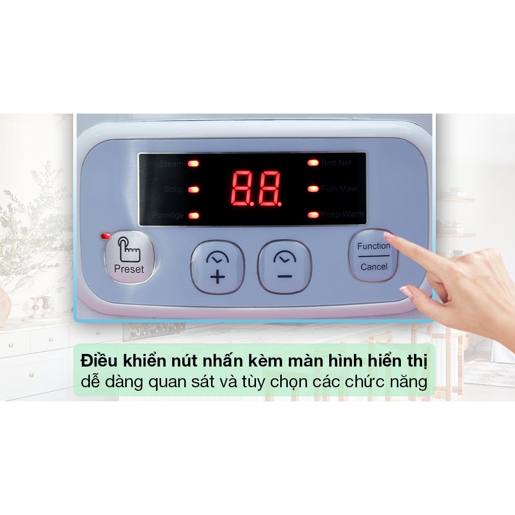 Nồi nấu chậm Bear 0.8 lít DDZ-A08G2 - Bảo hành chính hãng 18 tháng