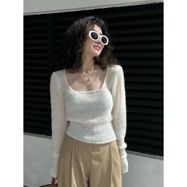 Áo Len Tay Dài Cổ Tròn Thời Trang Phong Cách Hàn Quốc Cho Nữ