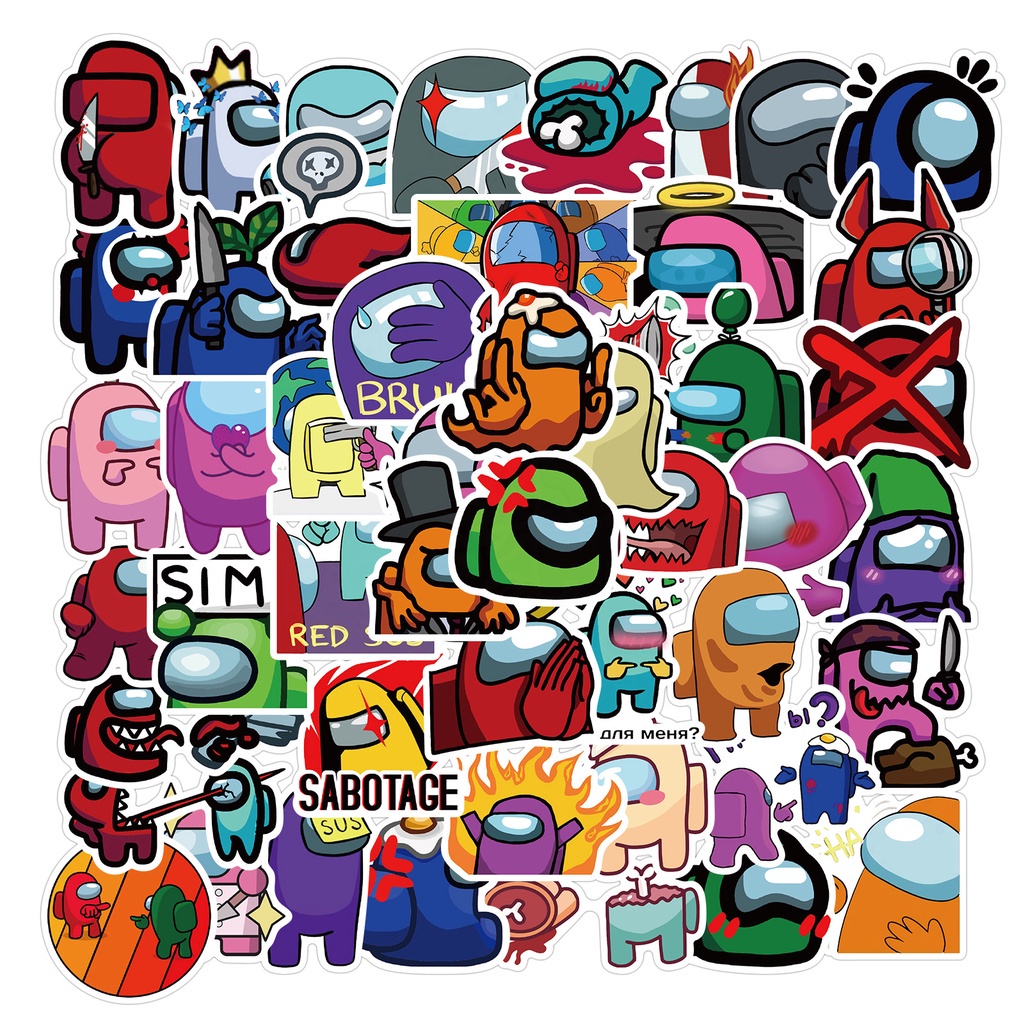 Set 200 / 150 / 100 / 50 miếng dán hoạt hình thiết kế đáng yêu dùng để trang trí đa năng