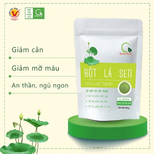 Bột Lá Sen Nguyên Chất Quảng Thanh Gói 50g Giảm Mỡ Làm Đẹp Hiệu Quả