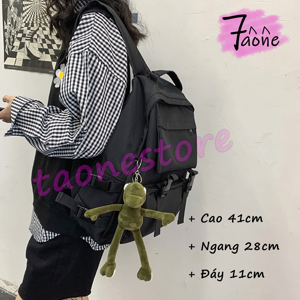 Balo Đi Học Đi Chơi Nam Nữ Thời Trang Hàn Quốc Ulzzang Basic Nhiều Ngăn Tiện Dụng (TẶNG Kèm Sticker)CKER)