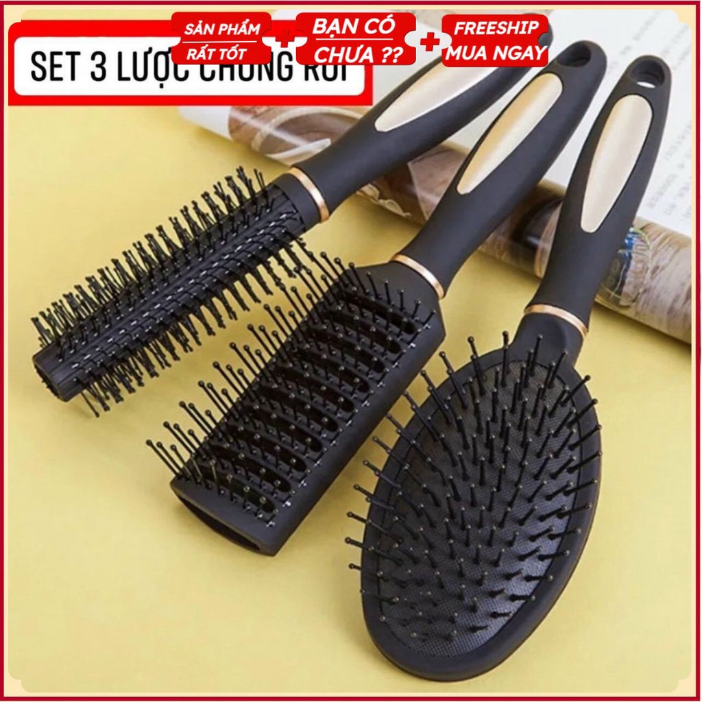 PVN26153 Set 3 lược chống rối, gỡ rối T2