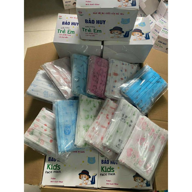 HỘP 50 CHIẾC KHẨU TRANG CHO BÉ