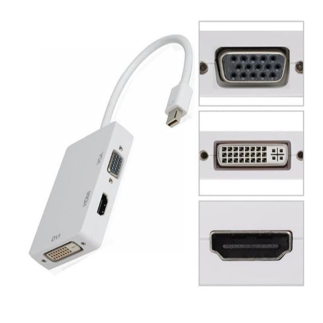 Dây Cáp Chuyển Đổi 3 Trong 1 Từ Cổng Display Port Sang Hdmi-Vga-Dvi / Cabel Mini Dp Sang Thunderbolt