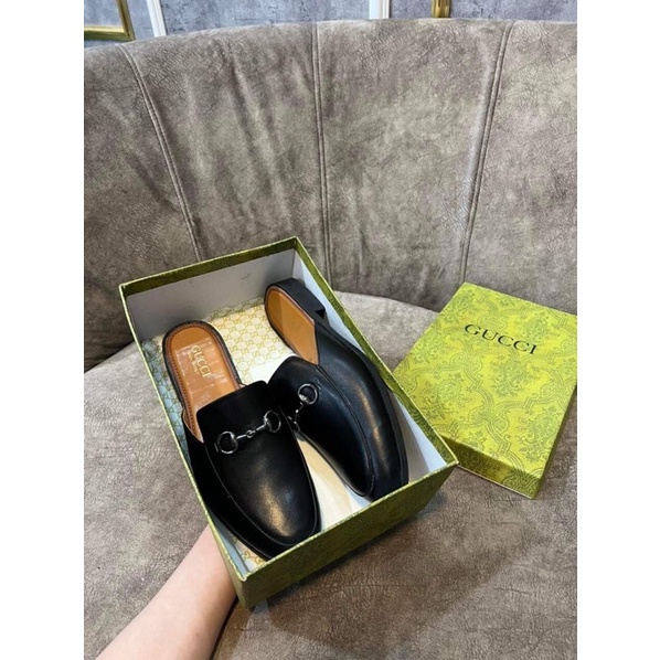 Giày sục gucci da trơn đế cao su-2208